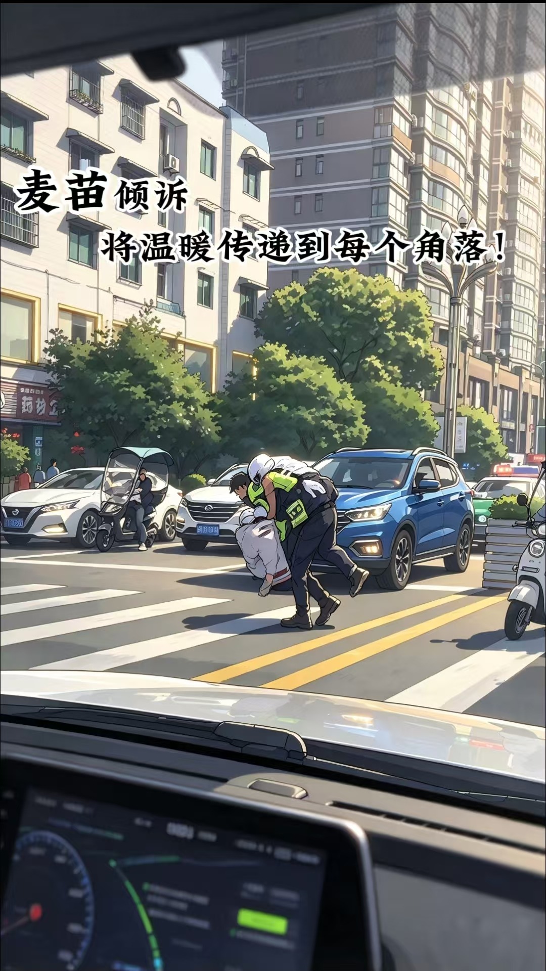 弯腰一刻尽显温柔，人民警察，永远是百姓身边可靠的光