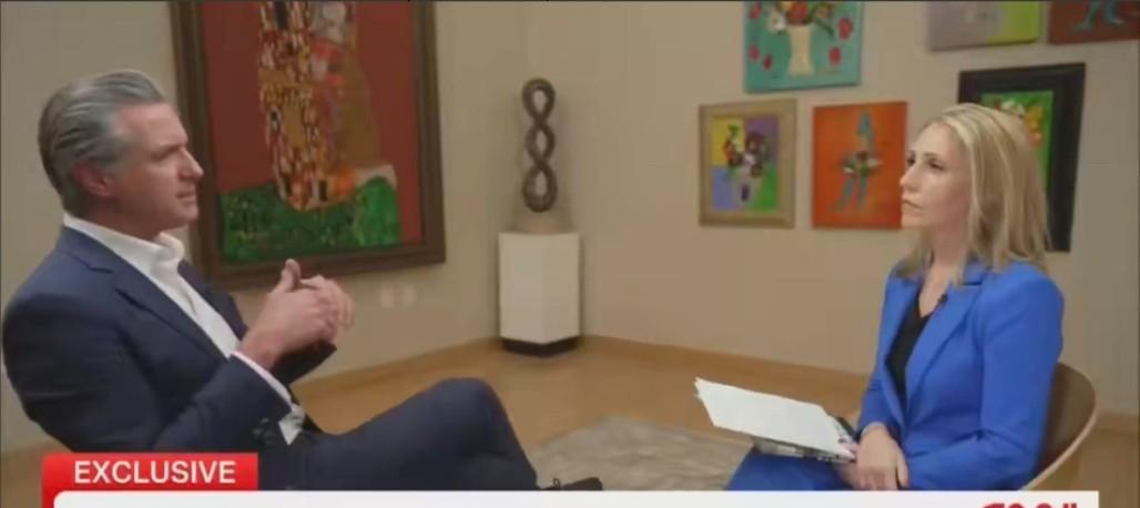 加州州长纽森昨天干了件硬核的事，在CNN的电视访谈里，直接怼特朗普和财长贝森特是