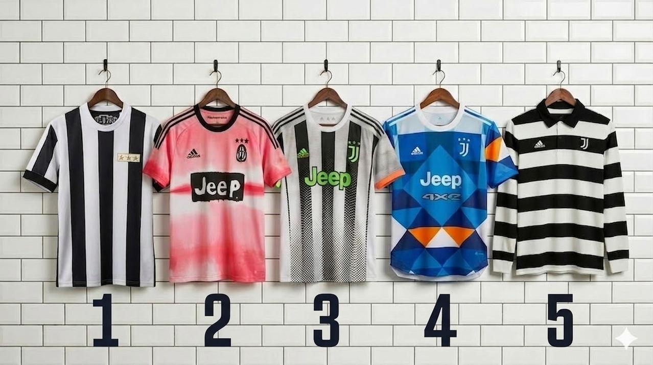 尤文图斯近几个赛季推出的第四套球衣，由夯到拉，评一下，我先来夯:3顶级：4