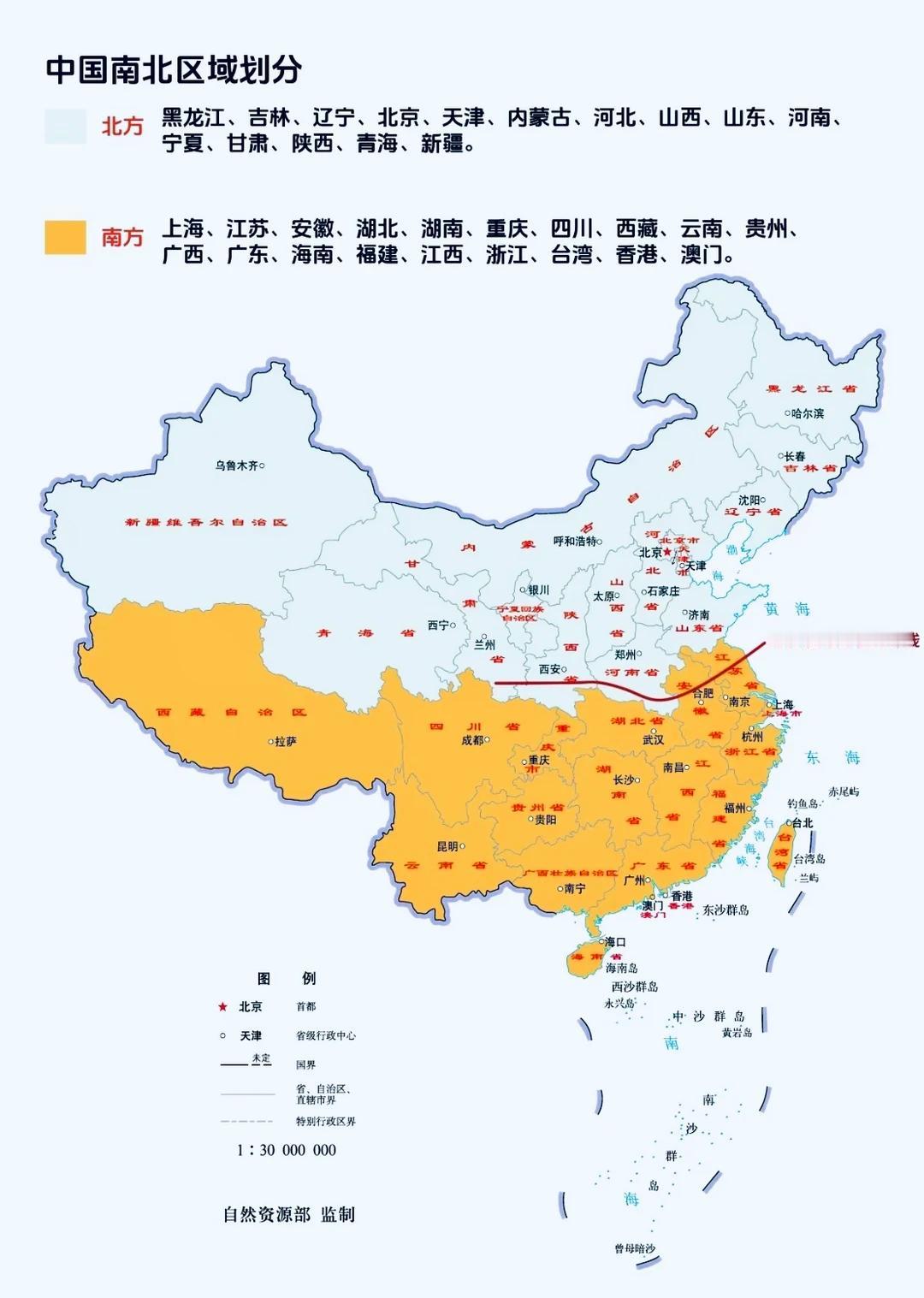 江苏，安徽，陕西，甚至包括河南、四川，都不是纯粹的纯北方或者纯南方省份，如果就简