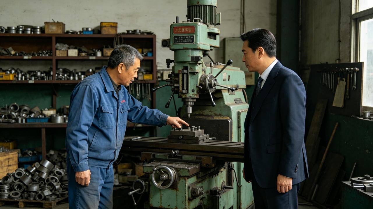 车间老陈，退休后常回厂里转转。门卫不拦他，因为他腰上挂着那张褪色的工牌，照片都快