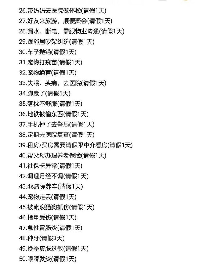 拒绝请假羞耻！领导无法拒绝的请假理由