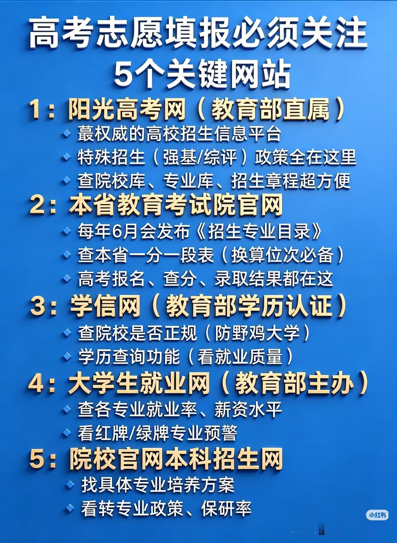 高考报志愿，这5个网站要关注！家长考生赶紧存☞☞☞家人们，填志愿光靠打听可