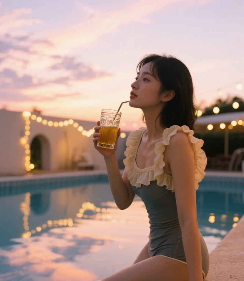 清凉一夏的终极奥义，泳装美女点亮碧蓝水域