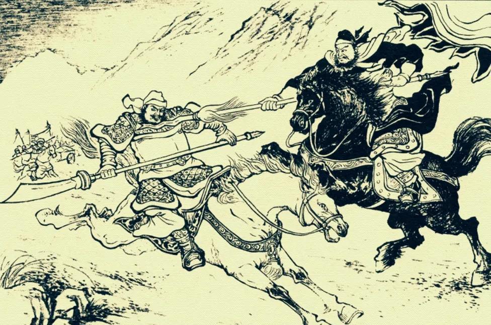 曹操兵败汉水，退守阳平关，命许褚领一千精兵护接粮草。解粮官见是许褚，吹棒说道：若