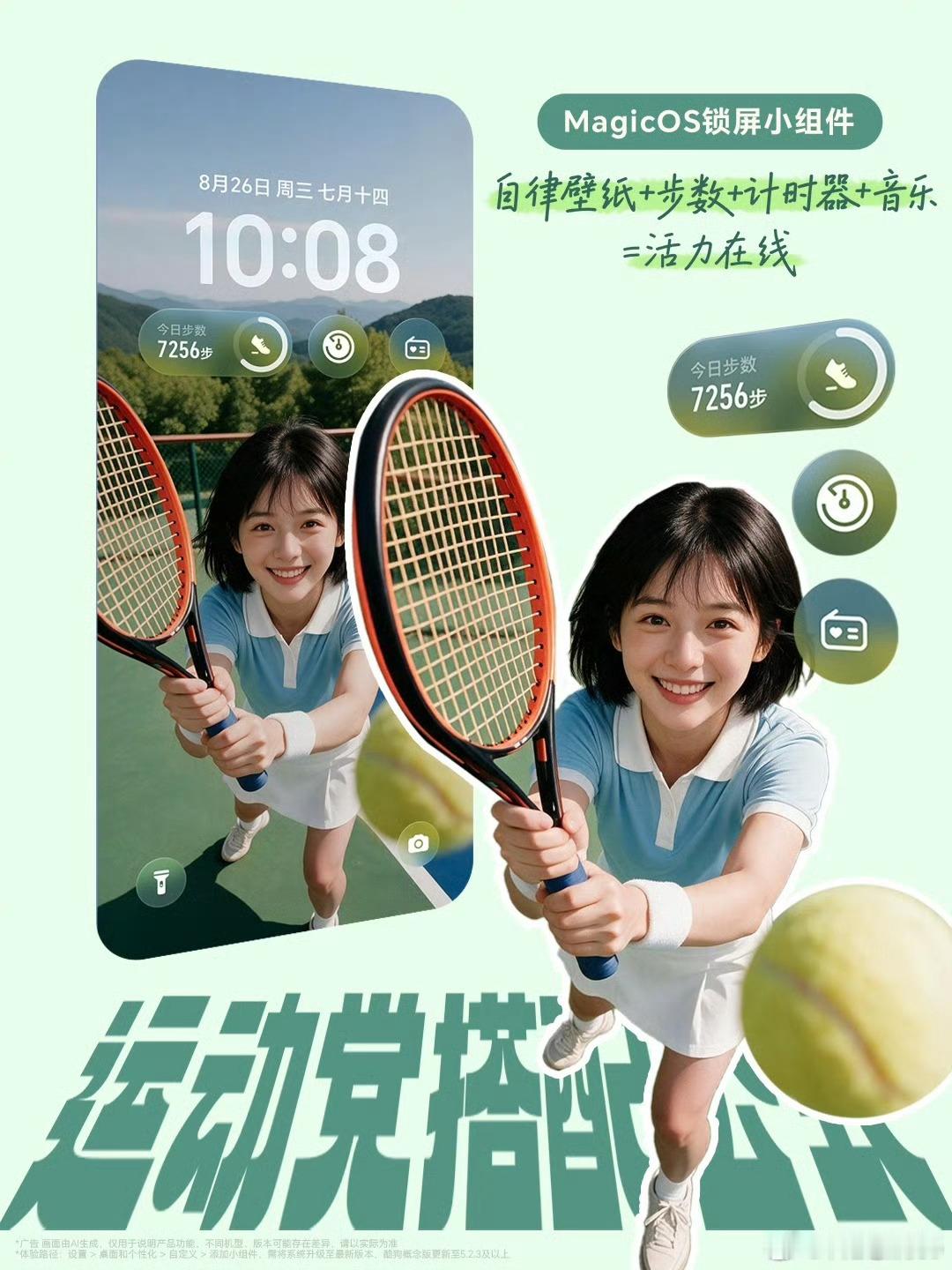 MagicOS月月新MagicOS锁屏美学​​​MagicOS的锁屏可以自由搭