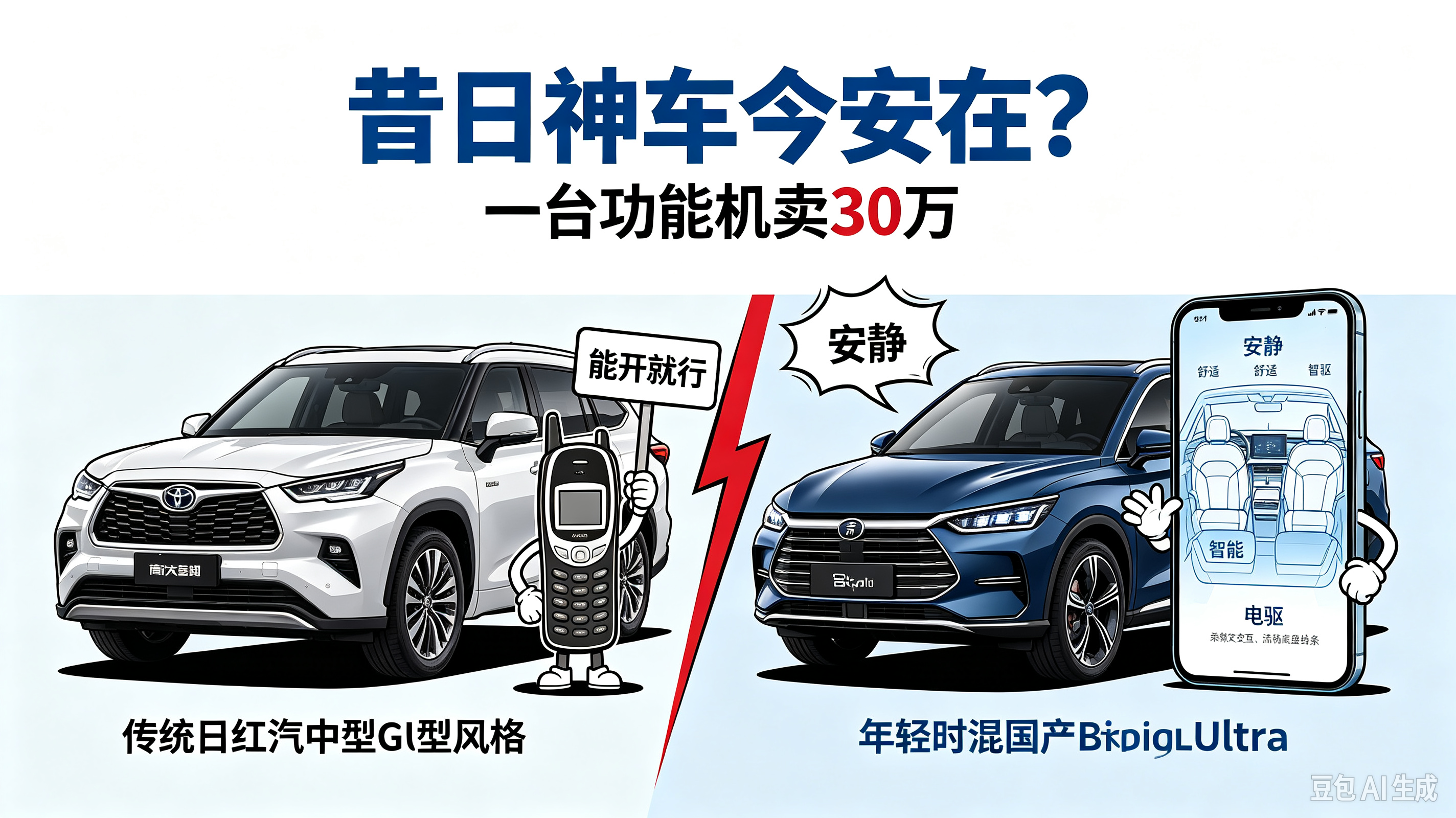 昔日神车今安在？一台“功能机”卖30万去试驾汉兰达和皇冠陆放，给我的第一感受，像花三千块买一台全新诺