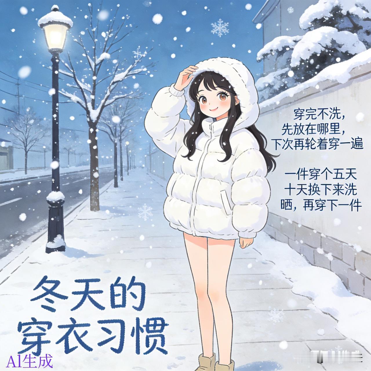 冬天的时候我就会发现一件有趣的现象。冬天人人都穿大棉袄、羽绒服！但是都是怎