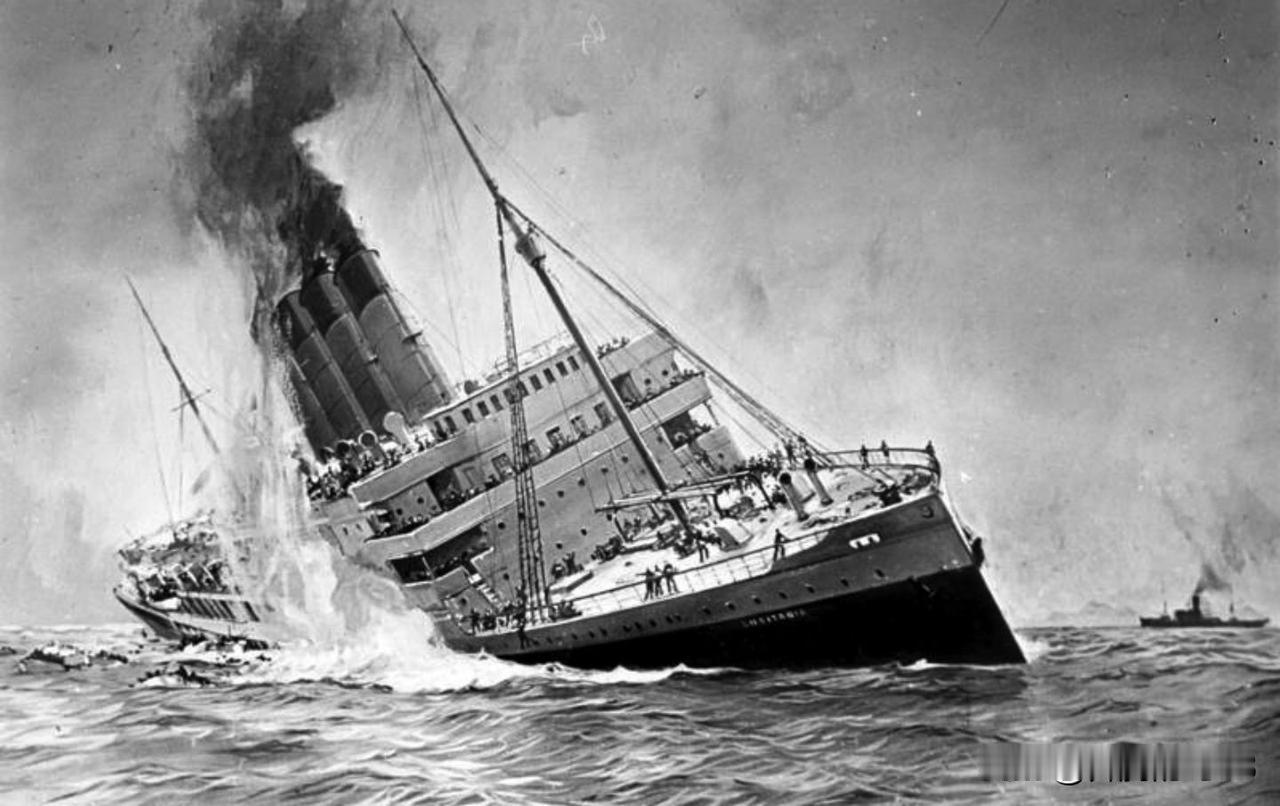 1914年一战打响，英国海军封锁德国，德国用潜艇反制，1915年宣布英伦周边是战