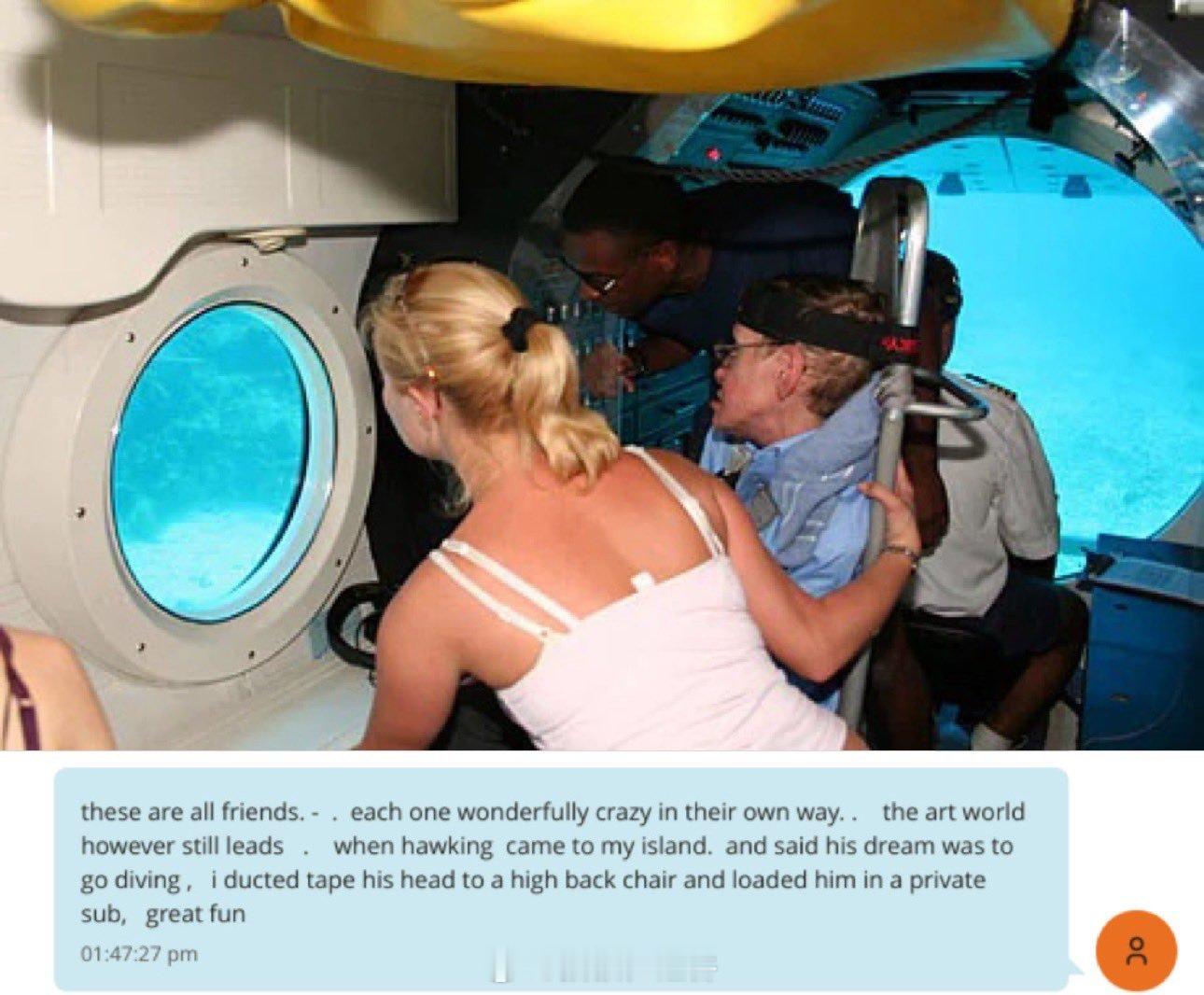 2006年3月，斯蒂芬·霍金参加了一个由爱泼斯坦资助的科学会议（主题为“Conf