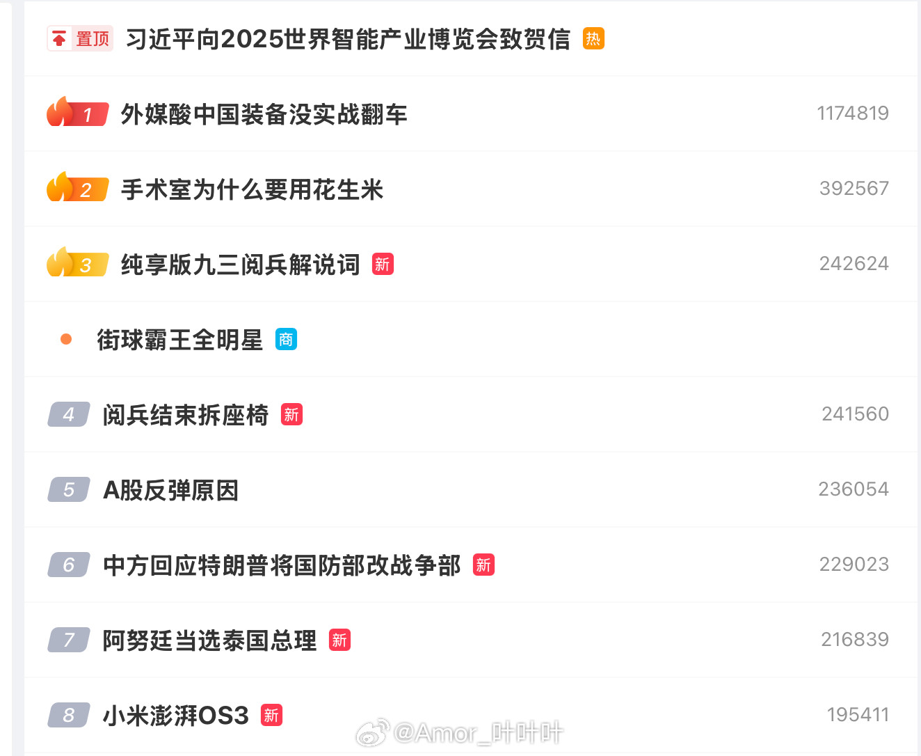 小米澎湃OS3上热搜了，看来金凡的努力没有白费。。。[哭哭]​​​