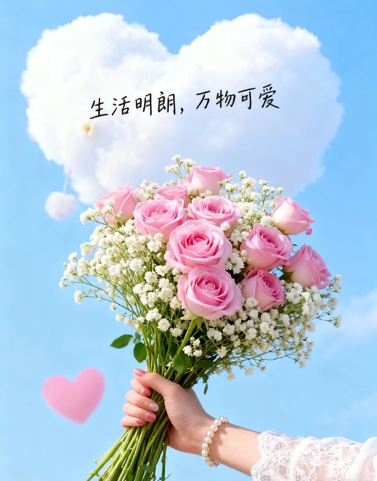 早安把琐碎交给时光，把热爱藏进心底，愿你今日从容，日日欢喜早安~🌈