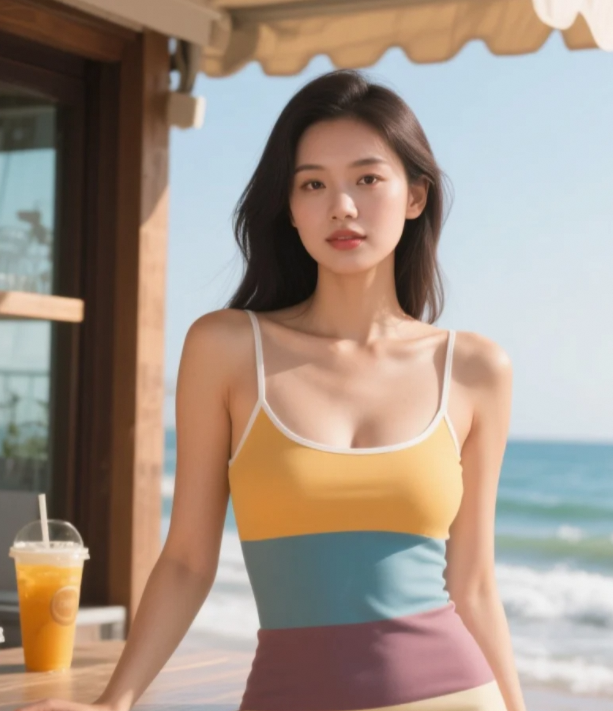 海风灌满我吸管，你目光灌满我锁骨
