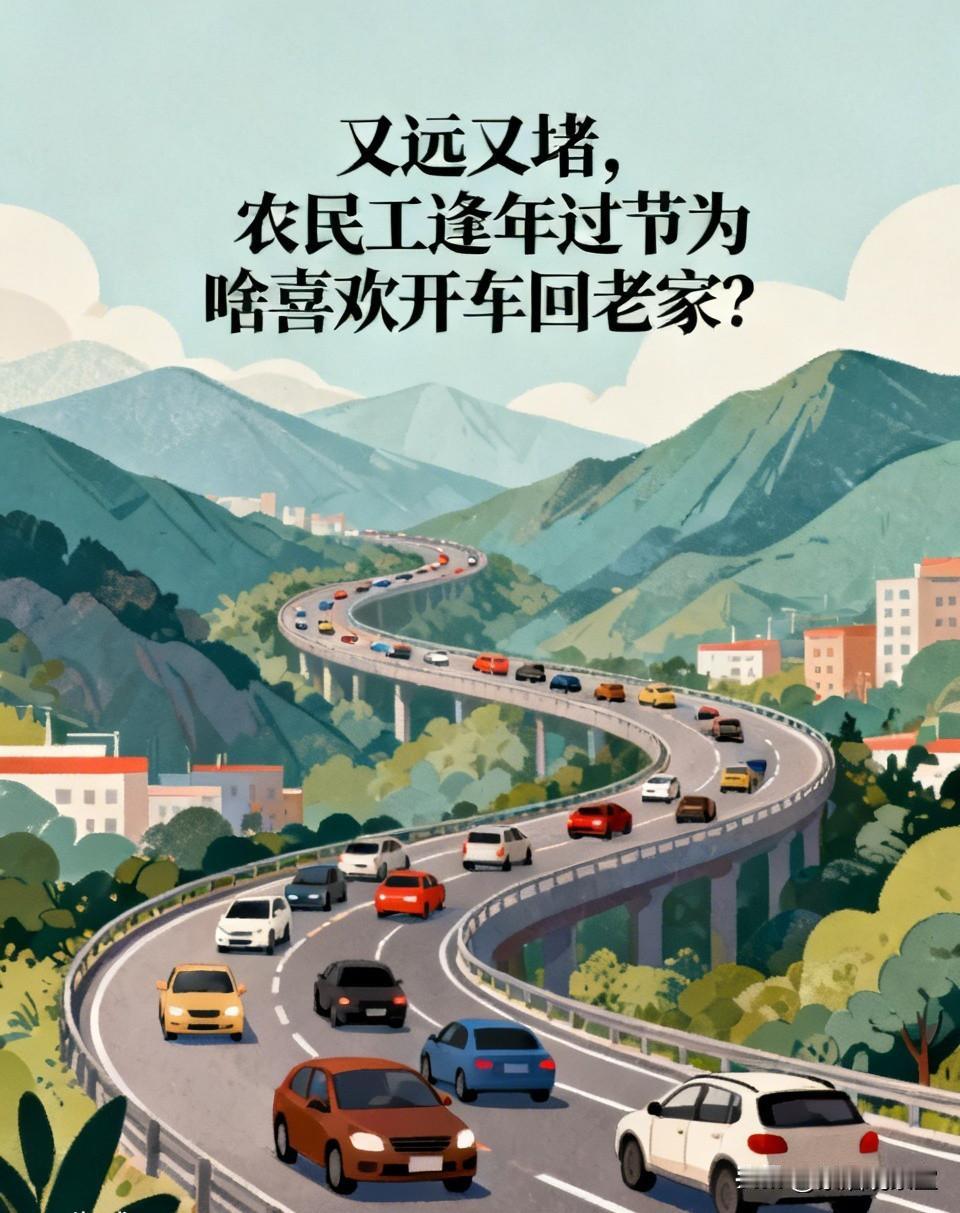 又远又堵，农民工逢年过节为啥喜欢开车回老家？每到逢年过节，高速上堵得水泄不