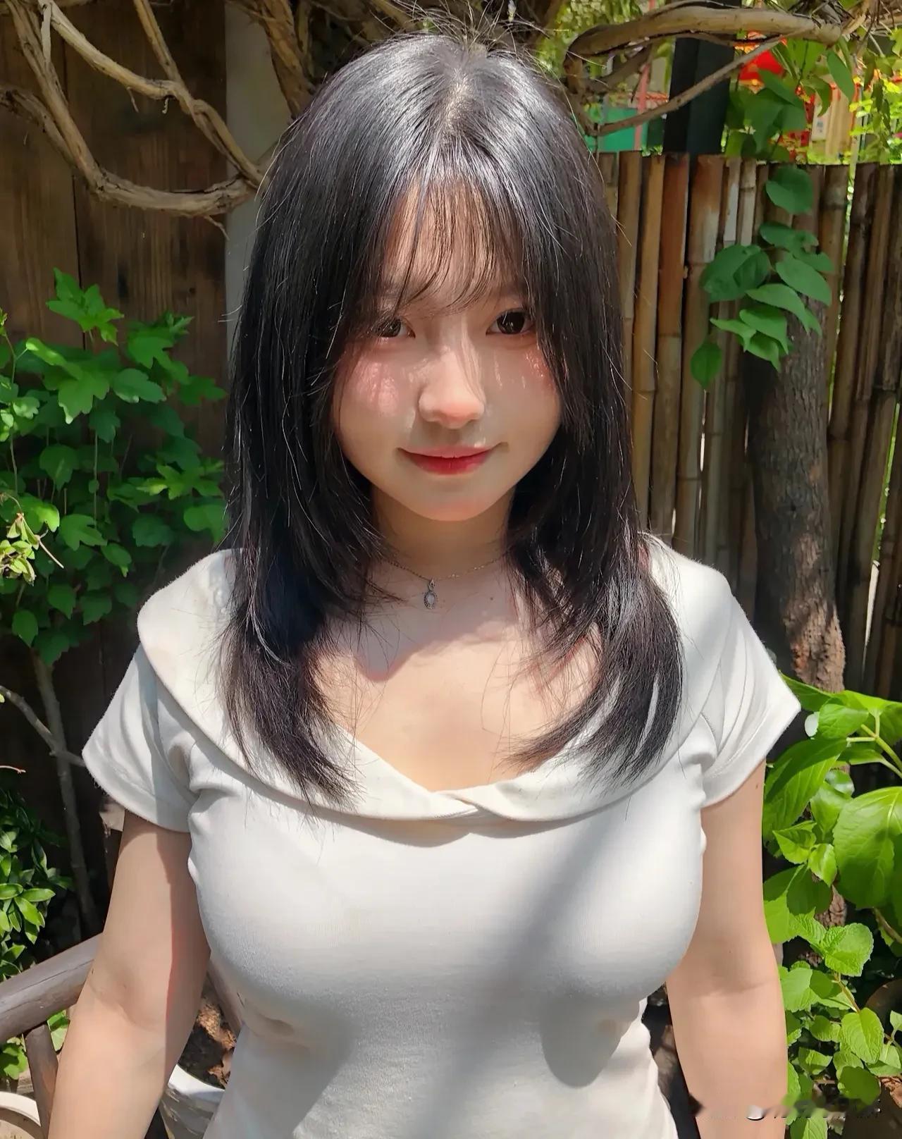 圆脸女孩，自带元气笑容是天然甜度，肉肉脸藏着满分的萌力值。谁说