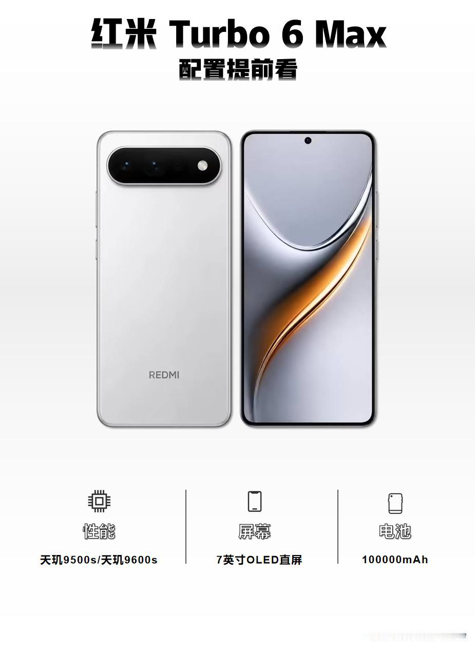 红米Turbo6Max渲染图来了！红米年初发布了Turbo5系列两个机型：T