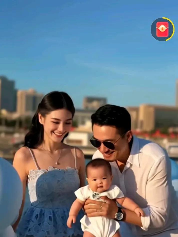 马筱梅宣传号发视频:是她和汪小菲抱小孩的AI。小孩很可爱，夫妻俩也笑得很灿烂。