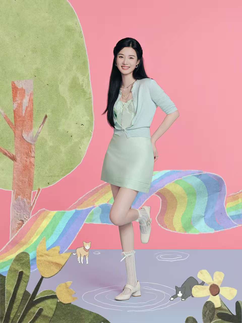 卢昱晓的OOTD我家那闺女开播我家那闺女看的OOTD，发带是闺女们用旧T恤改的，