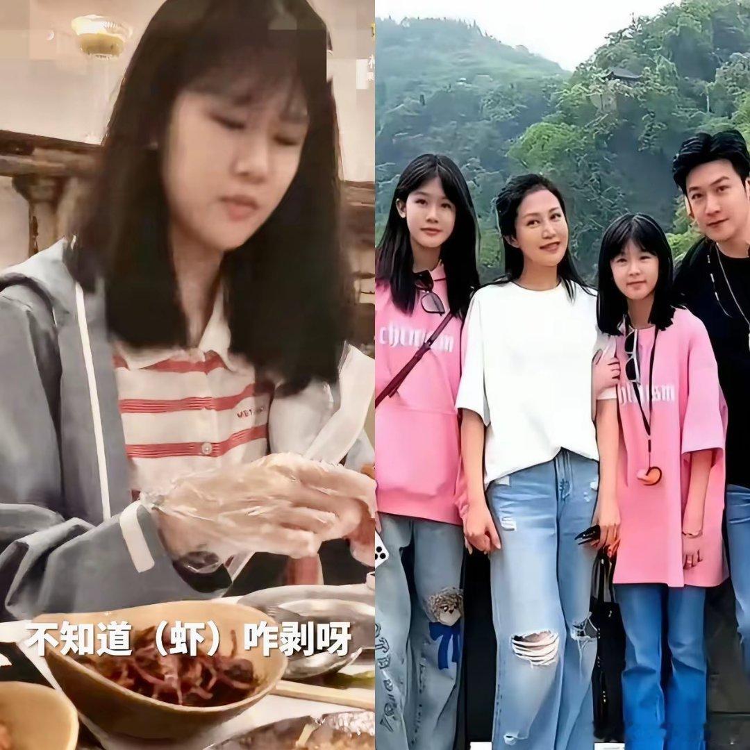难道只有我一个人有这种感觉吗？陆毅两个女儿，姐姐17岁不会剥虾，妹妹14岁早学会