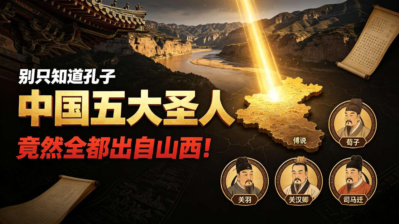 很多人只知道孔子是圣人，却不知道：中国历史五大圣人，居然全部出自山西！更震