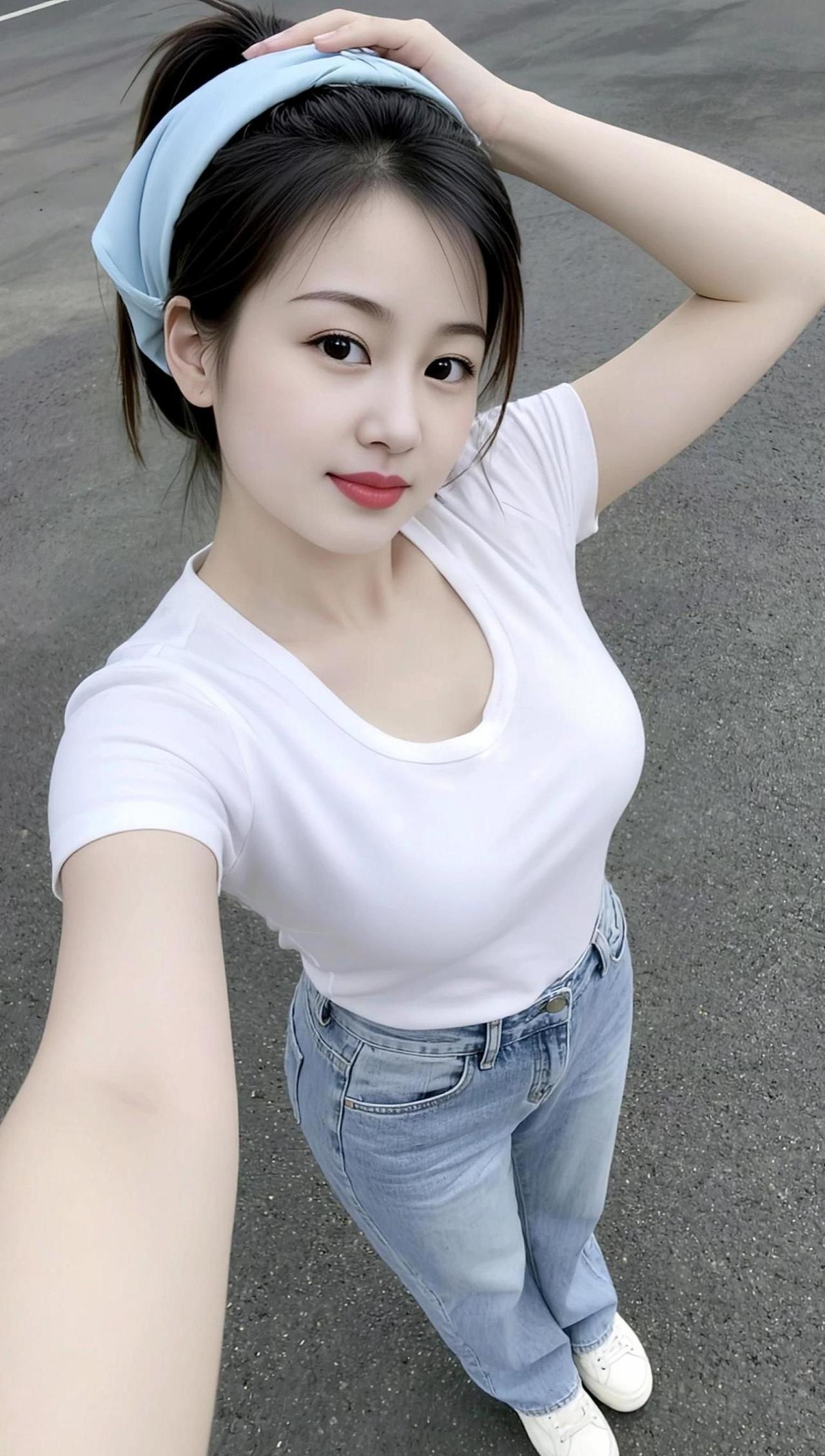 热门简约自拍休闲穿搭气质女神范儿清纯甜美