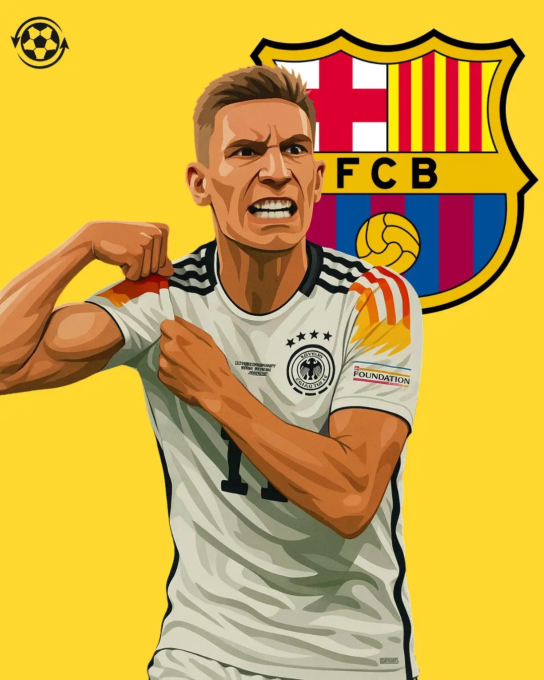 巴塞罗那主帅汉斯·弗里克渴望与多特蒙德后卫尼科·施洛特贝克重聚，他已经给了施洛特