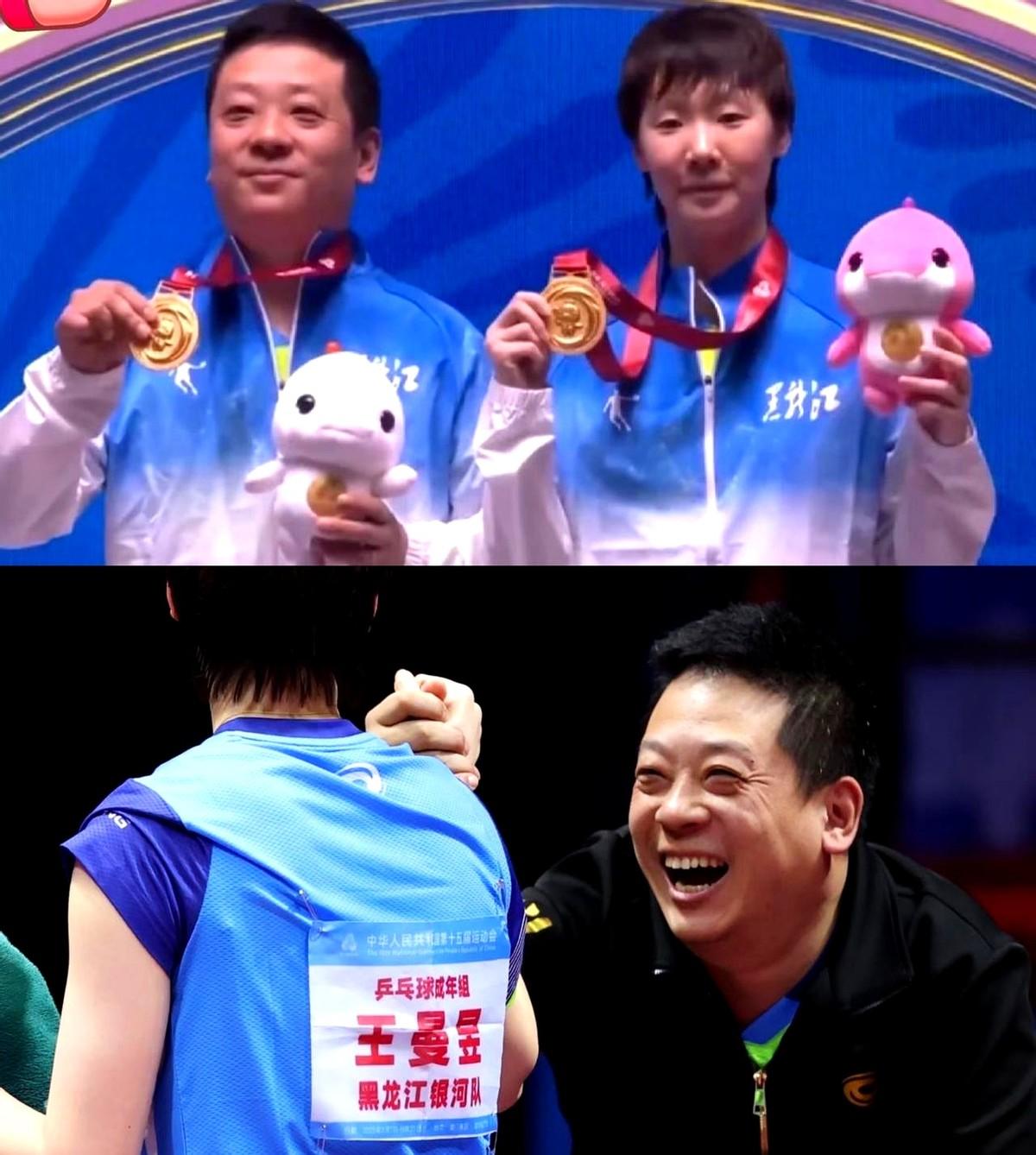 “暂停都不给，这教练心够狠。”镜头扫过，肖战板着脸摇头，王曼昱只能把毛巾塞回