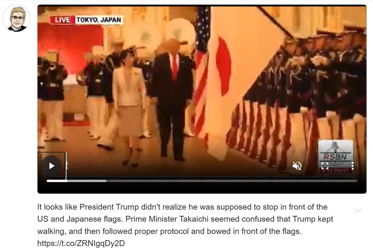 正在访日的特朗普骨子里的傲慢真不是装的演都懒得演，是刻进DNA里的10月2