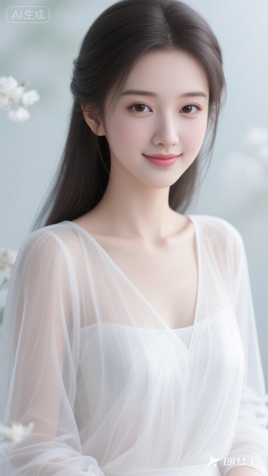 温柔甜美的白纱照，梦幻少女心满满！🌸💖