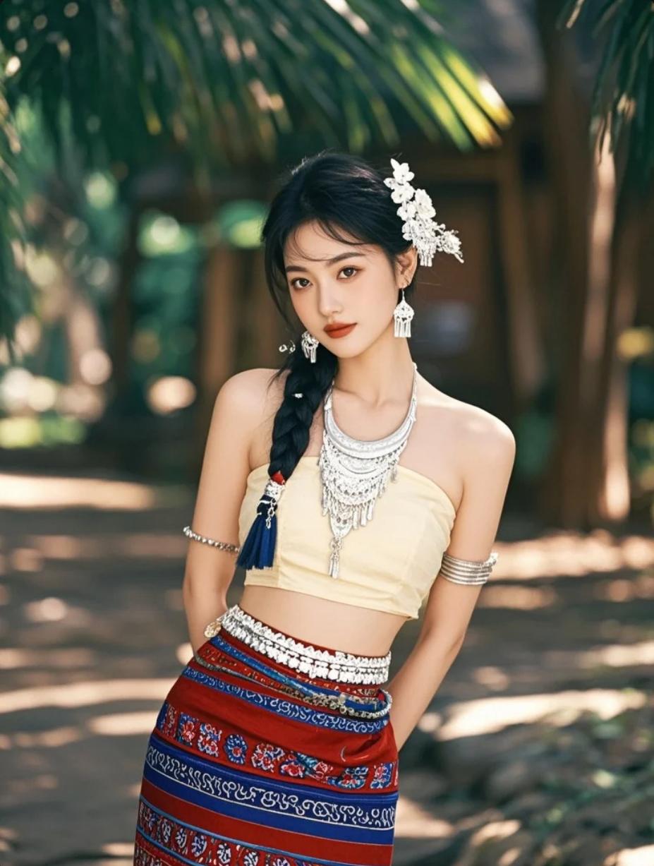 她走过的地方，连风都带着花香