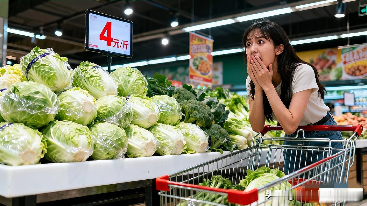 家人们谁懂啊！现在白菜都敢卖4块钱一斤了？这价格也太离谱了吧！😱秋菜刚收