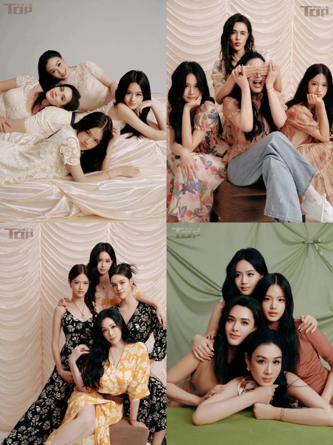 钟丽缇的基因真的太好了，几个女儿各有各的美~​​​
