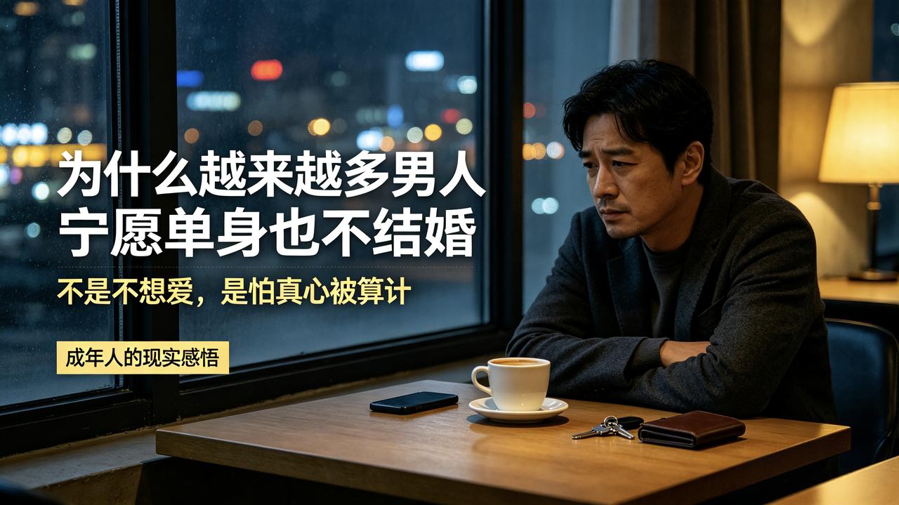 为什么越来越多男人，宁愿单身也不结婚？句句都是大实话不得不承认一个扎心的真相：