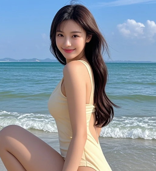 冷艳女神比基尼出街，高挑身材+长腿杀疯了