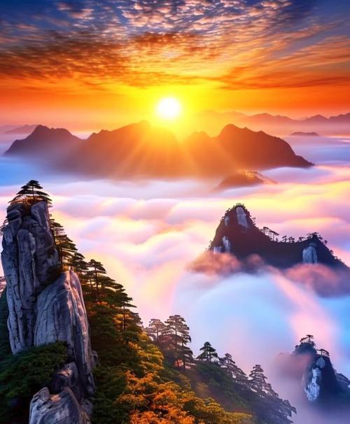 上联：公鸡打鸣，三更、四更、五更；下联：旭日出山，一竿、两竿、三竿。