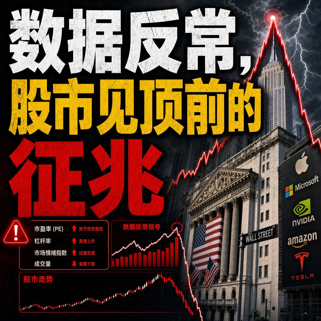数据反常，股市见顶前的征兆很多人以为牛市里机构都在跟散户一起狂欢加仓，但真实数
