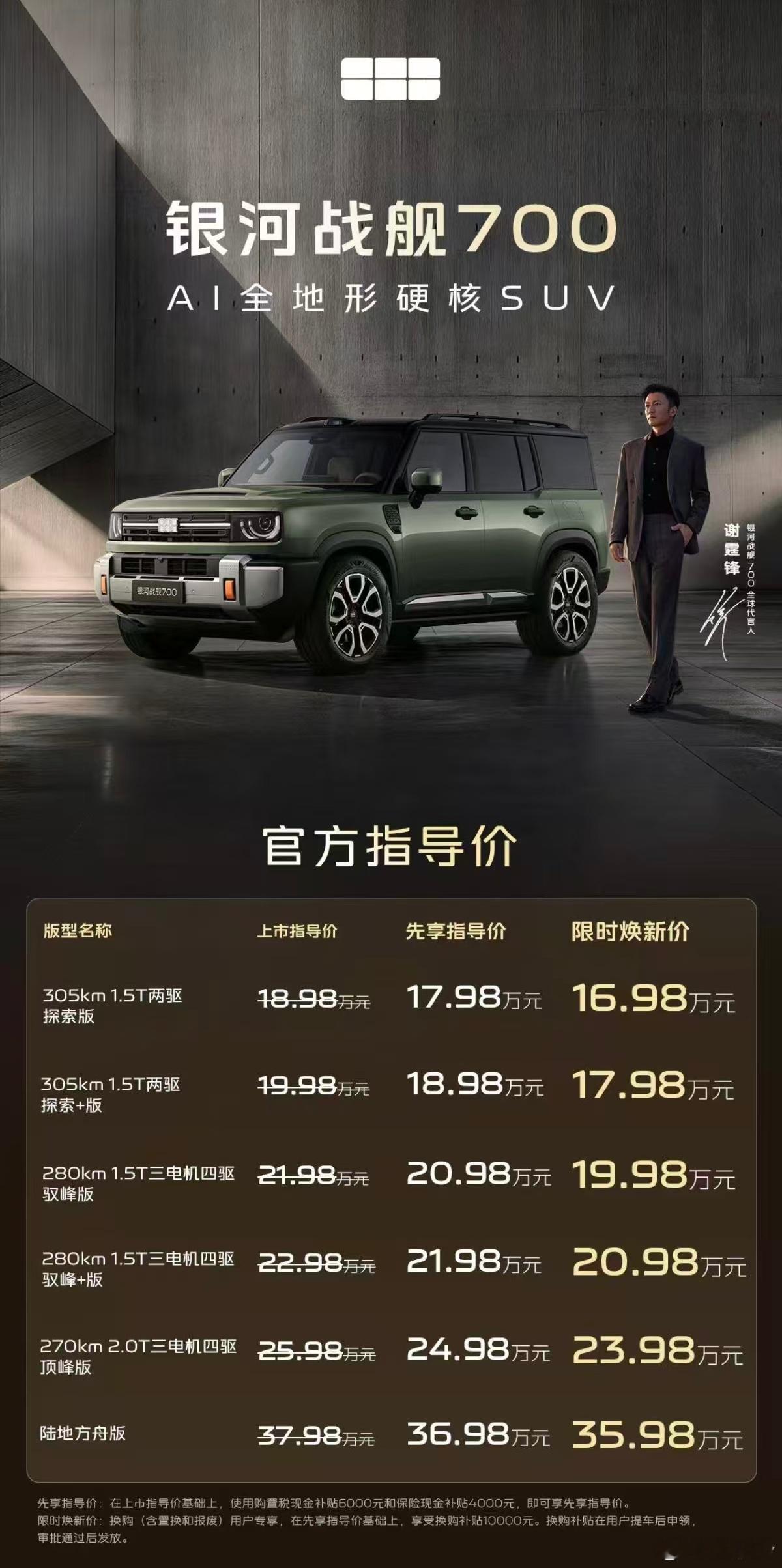 银河战舰700限时焕新价16.98万起喜欢方盒子的真的可以无脑冲！吉利第一次做方