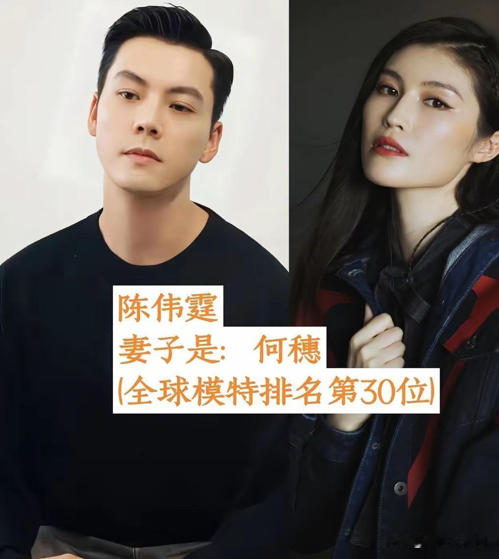 这些男神的另一半，好多都是模特出身。难怪一个个气质都那么出众，站在一起就是“郎才