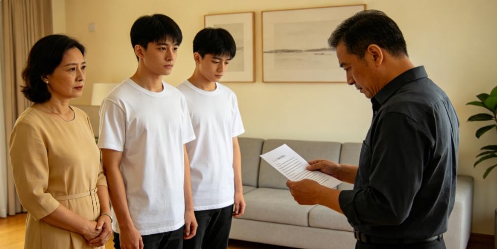 双胞胎儿子高考后丈夫拿出分居协议，大儿子冷静说：“我俩都跟妈，家里两套房三辆车，