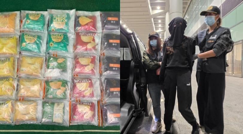 一名39岁女旅客昨日（4月1日）深夜从捷克共和国布拉格经韩国首尔飞抵香港机场。海