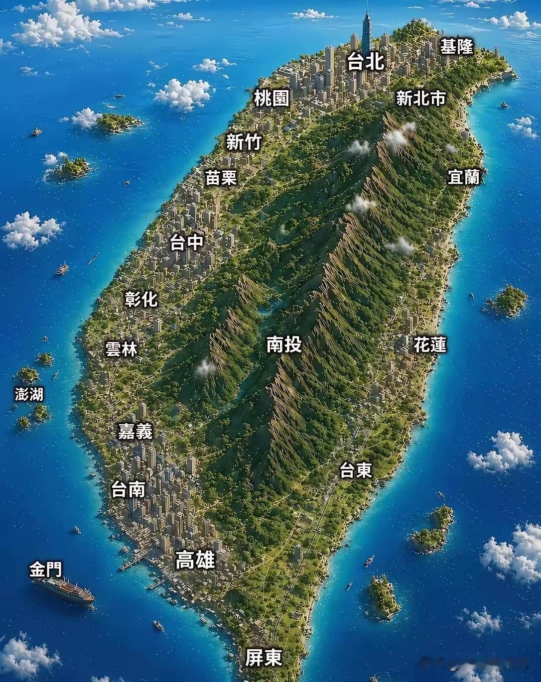 我国台湾省全貌