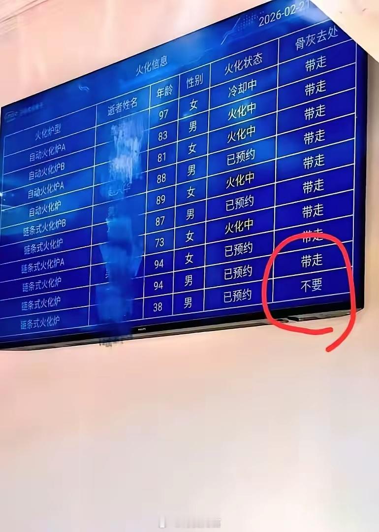 居然有人不要家属的骨灰？一家子好冷血啊！