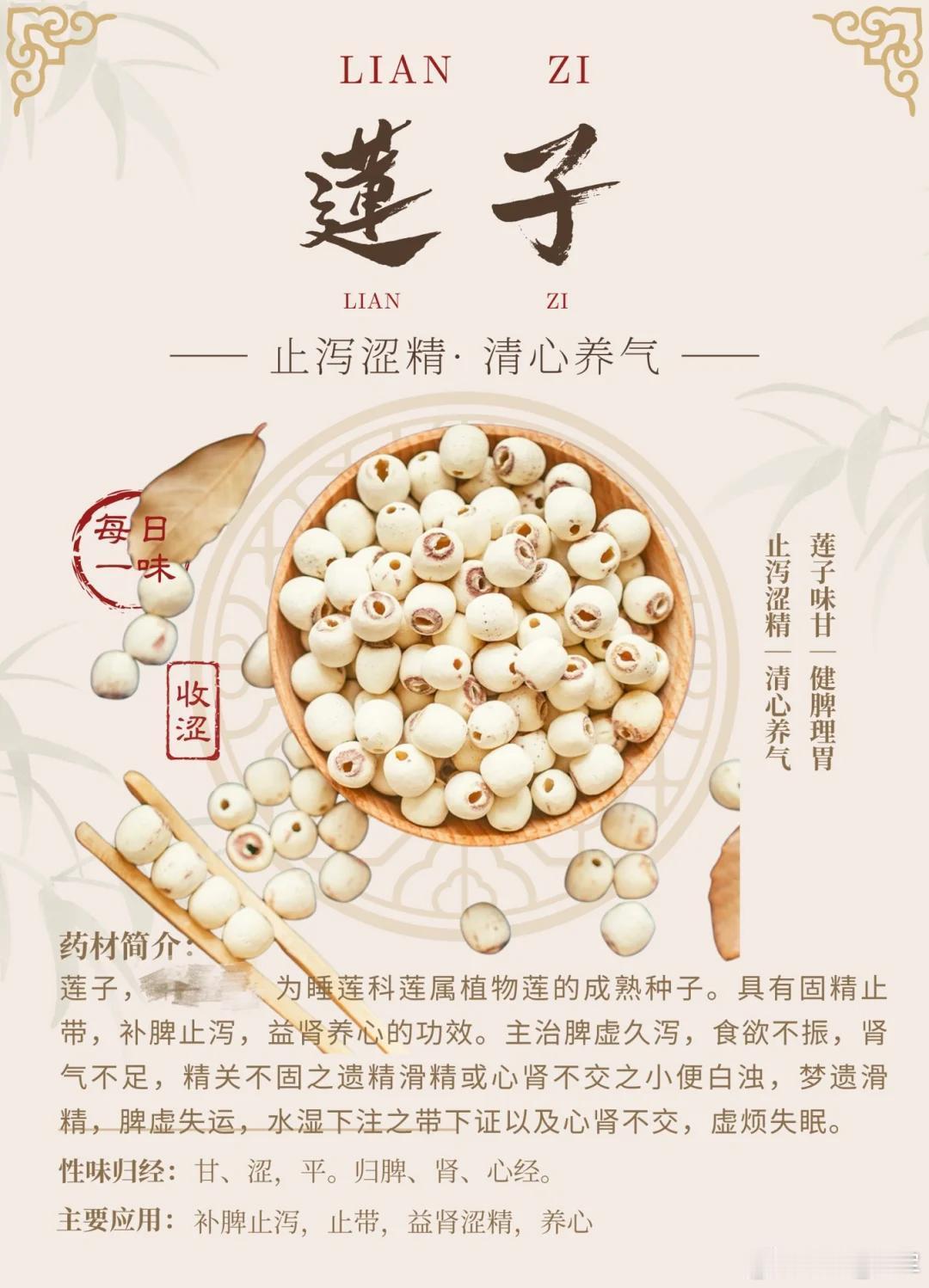 夏季养心好物👍莲子食疗全解✍️夏季对应五行属火，易致心火偏旺，引发烦躁、失眠多
