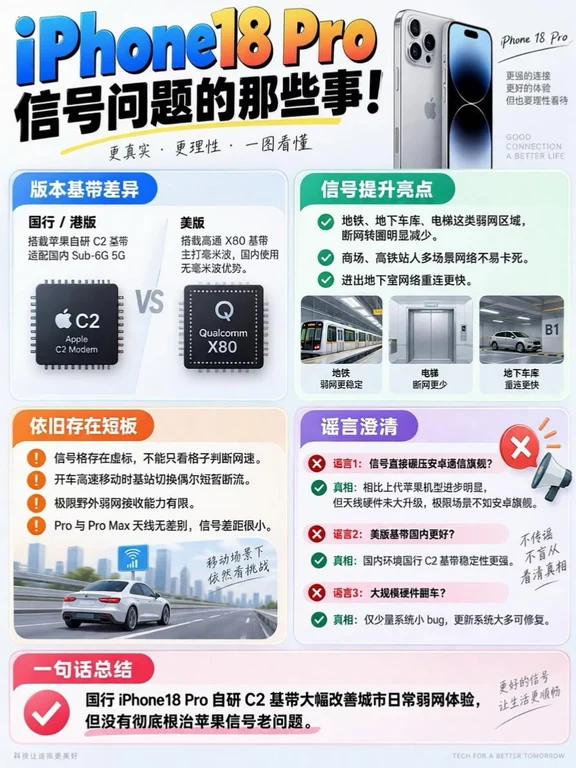 不吹不黑！聊聊iPhone18Pro信号那些事🤔