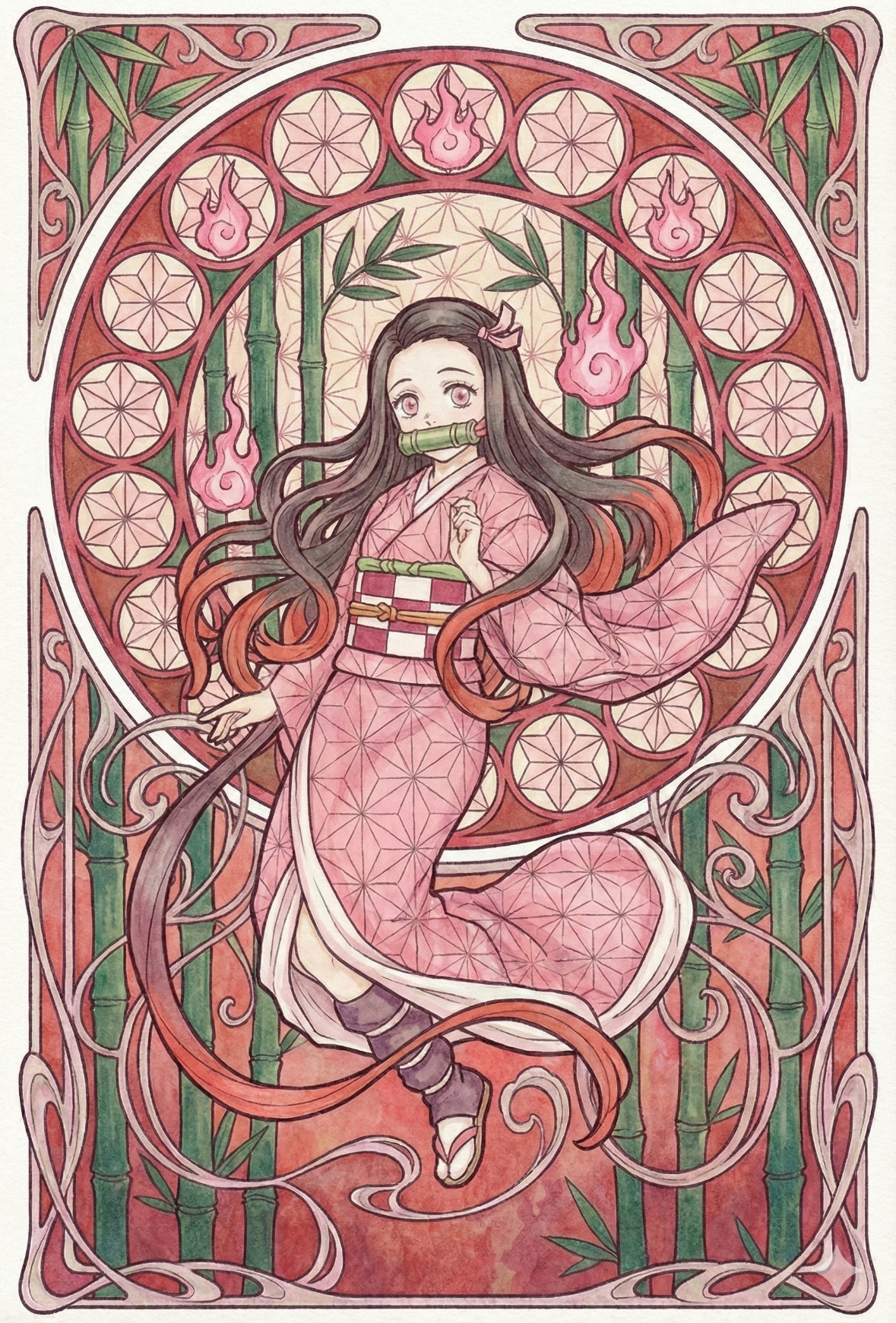 鬼灭之刃动漫角色艺术插画，吼吼看啊！2025动漫嘉年华动漫点评团海外动漫名场面鬼