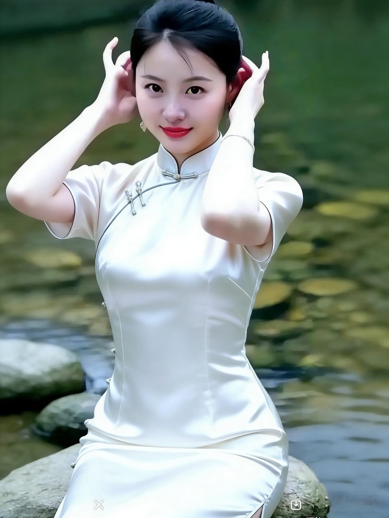 优雅旗袍，静享自然之美