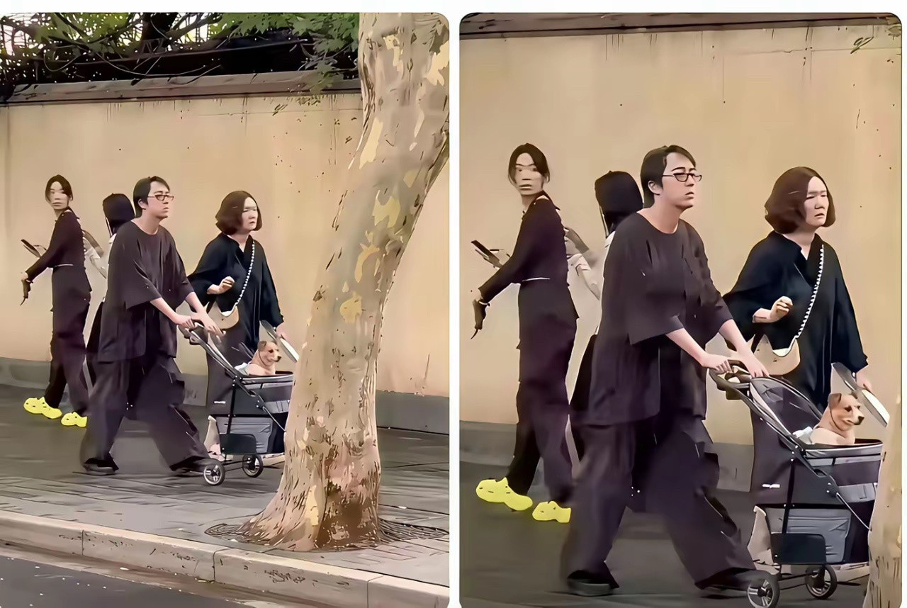 狗子一脸淡定，仿佛在说“本宫习惯了”。