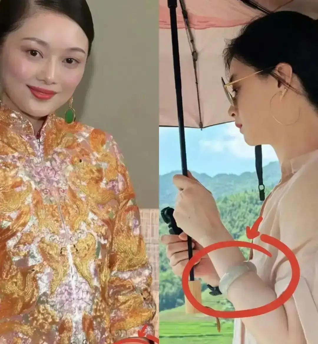 六位数的手镯，啪一下断了。蒋欣袖子一抖，碎片全藏进去，动作比演戏还快。