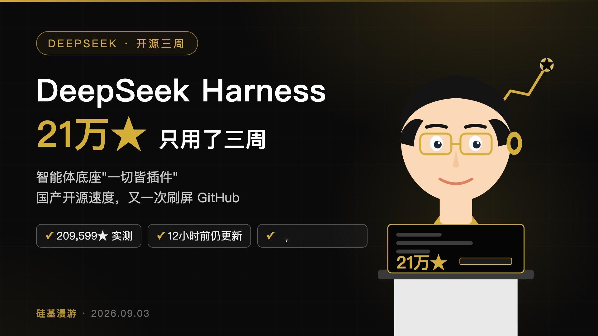 一个开源项目三周拿到21万颗星，刷新了很多人对国产开源速度的认知——它是DeepSeek官方开源的智