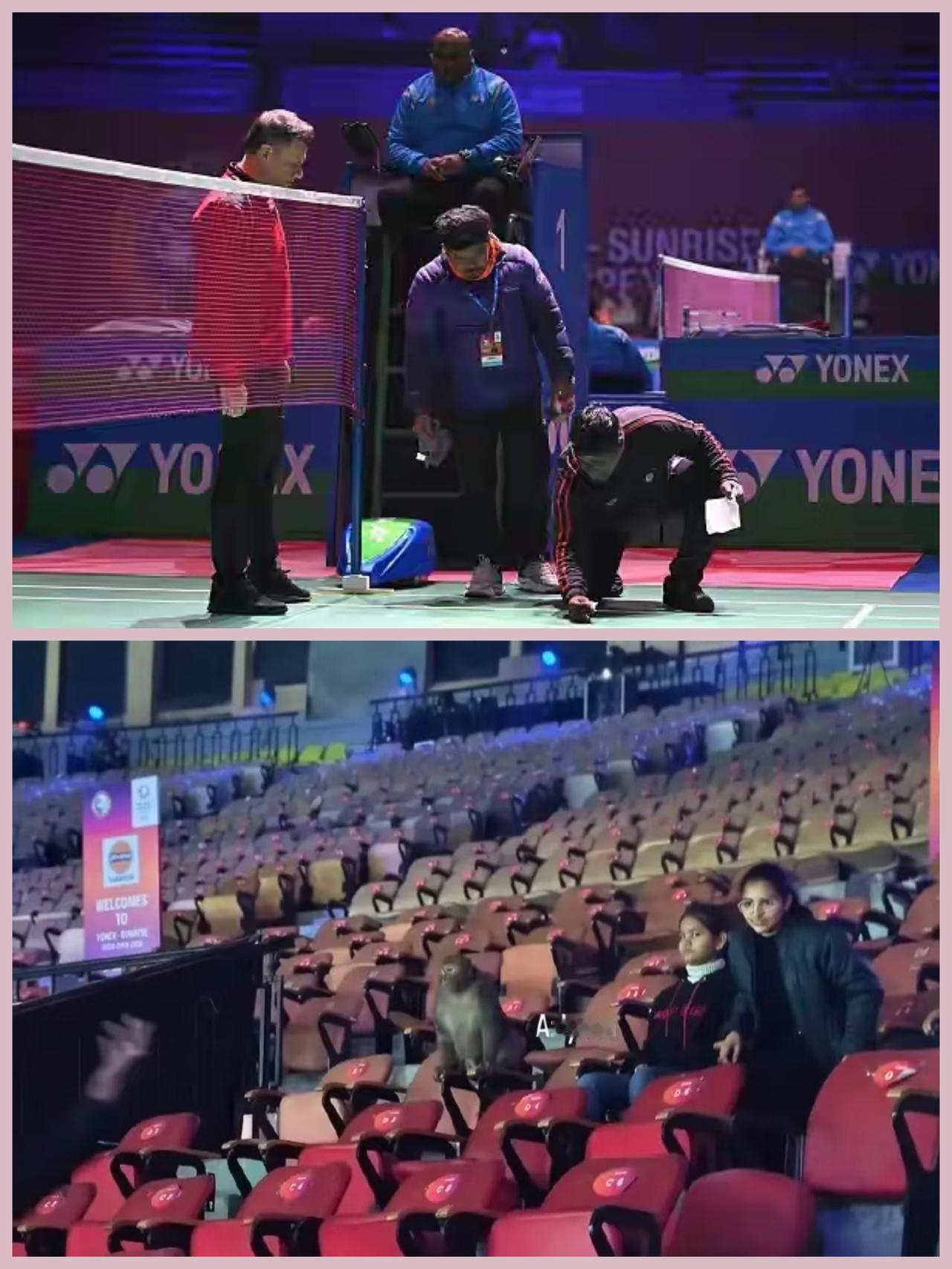 正在印度首都新德里举行的2026年印度羽毛球公开赛。这赛场办得可真是热闹，天